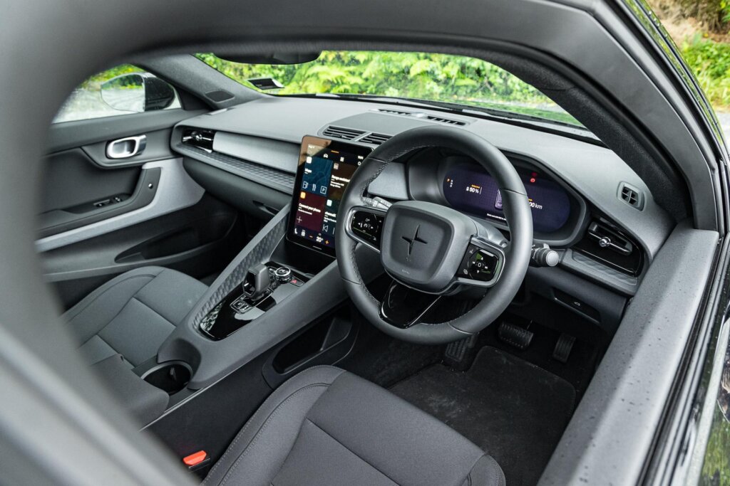 Front interior wide view in the 2024 Polestar 2 Long Range