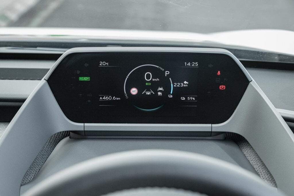 Toyota bZ4X Pure driver's display