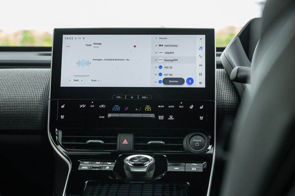 Toyota bZ4X Pure infotainment screen