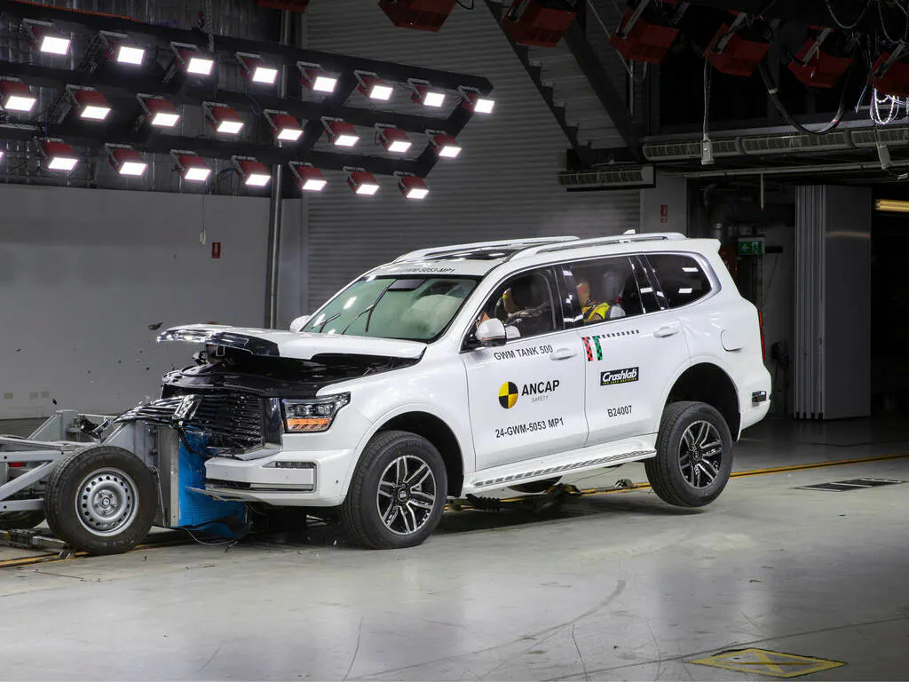 GWM Tank 500 in offset frontal impact test.