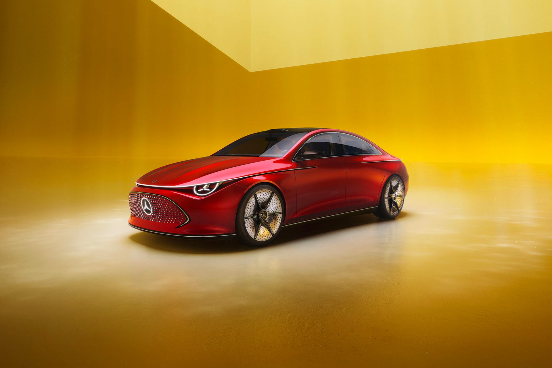 CLA concept front three quarter shot, studio.