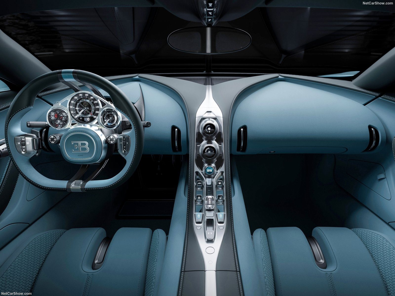Fancy blue hue for the interior.