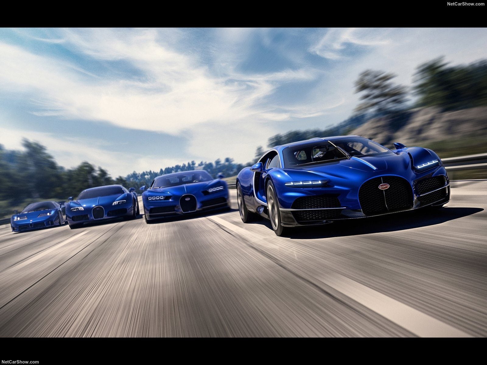 Bugatti's family from the past few decades.