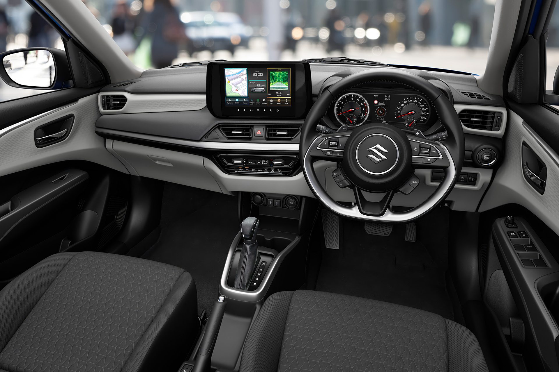 Much more up to date interior, despite the extensive use of hard plastics.