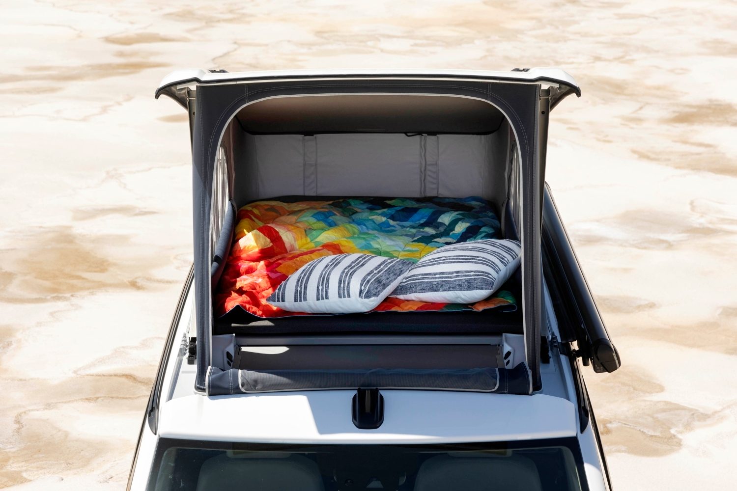 Pop-up roof on all California models.