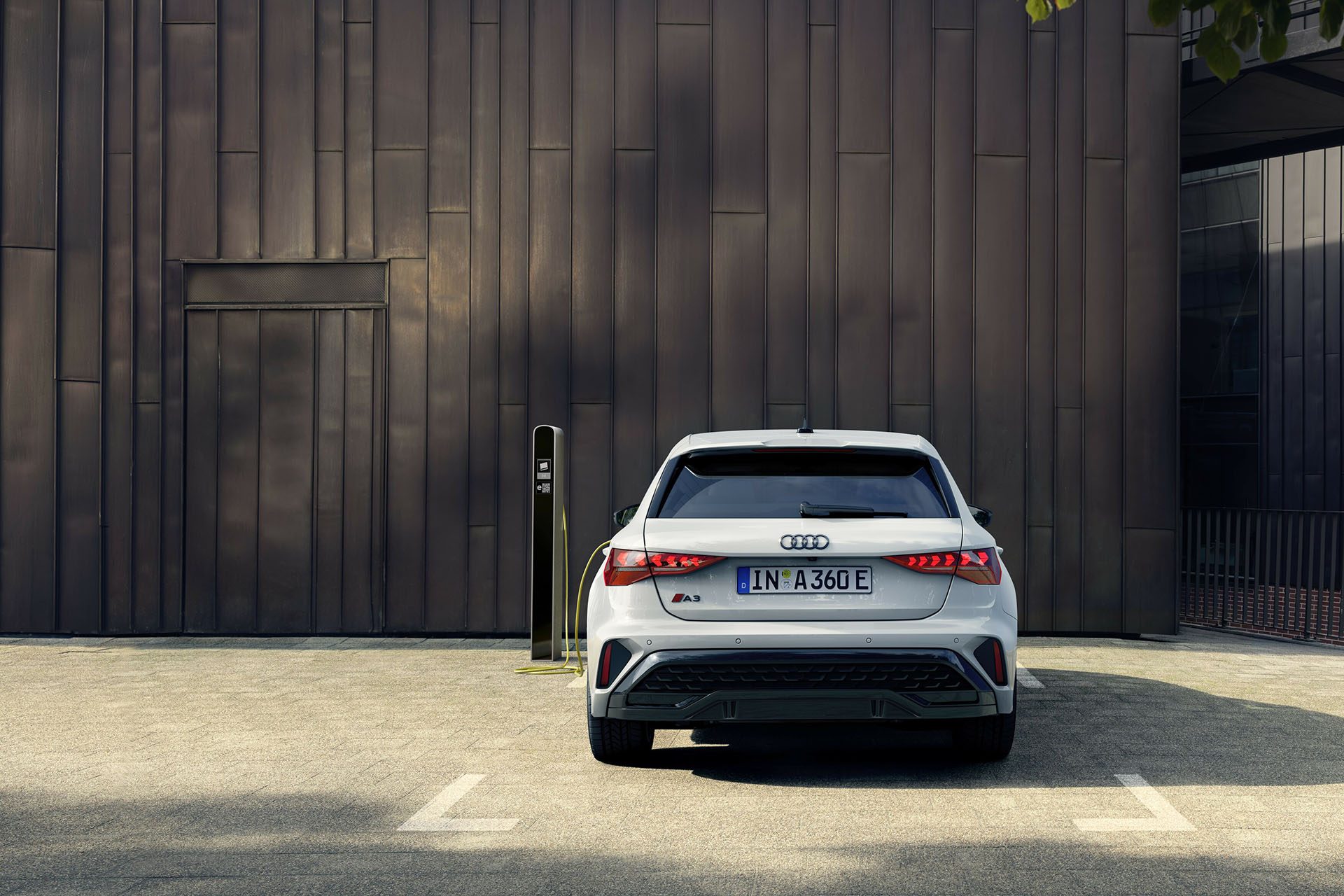 Audi A3 PHEV has stylish upmarket tail lights.