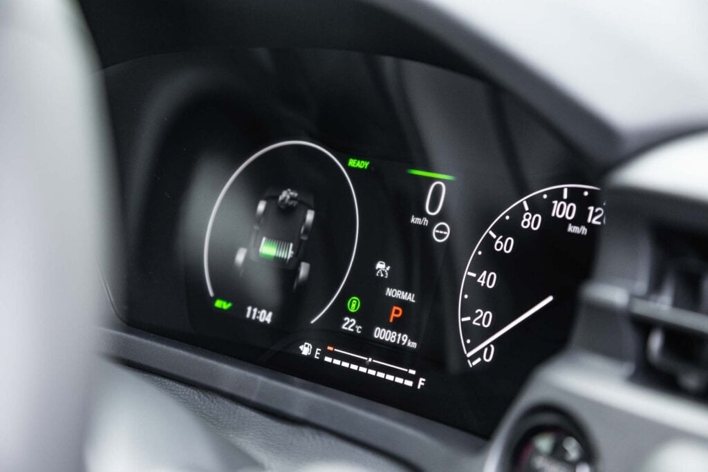 Tachometer detail shot