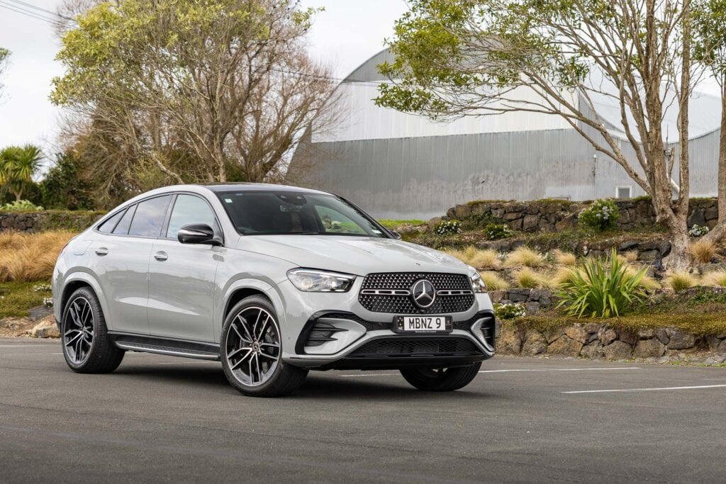 Front quarter shot of the Mercedes GLE 450 Coupe