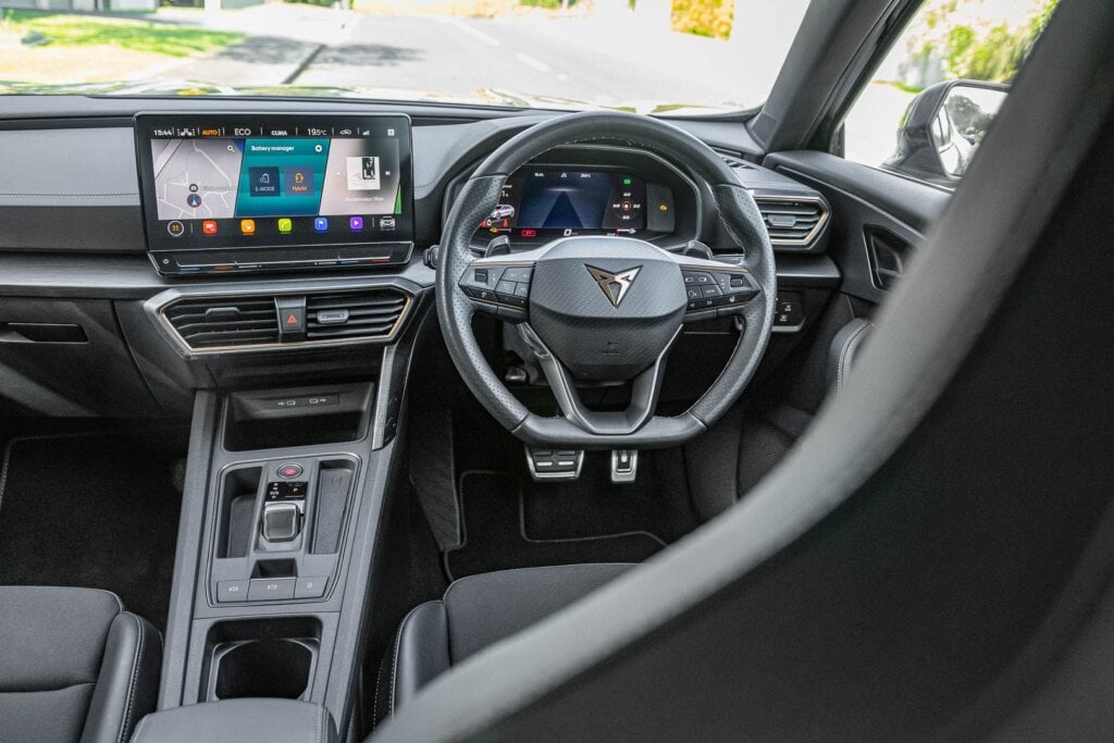 Cupra Formentor interior, dash view wide view