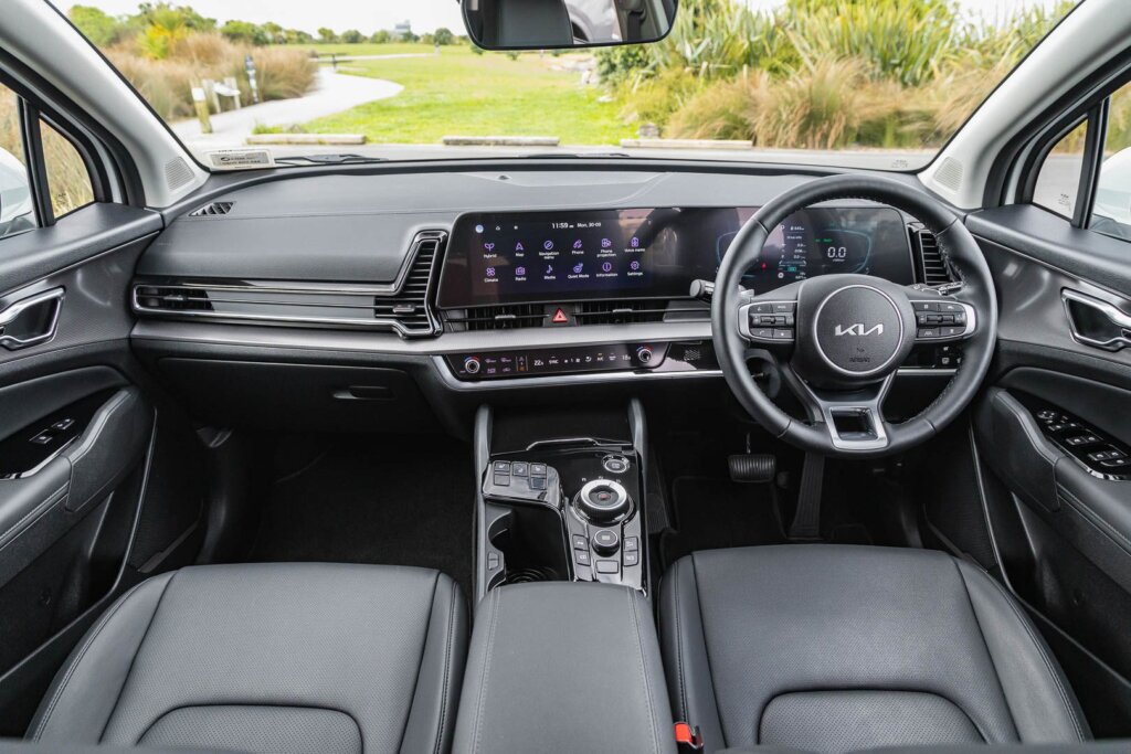 Wide Kia Sportage view of interior space