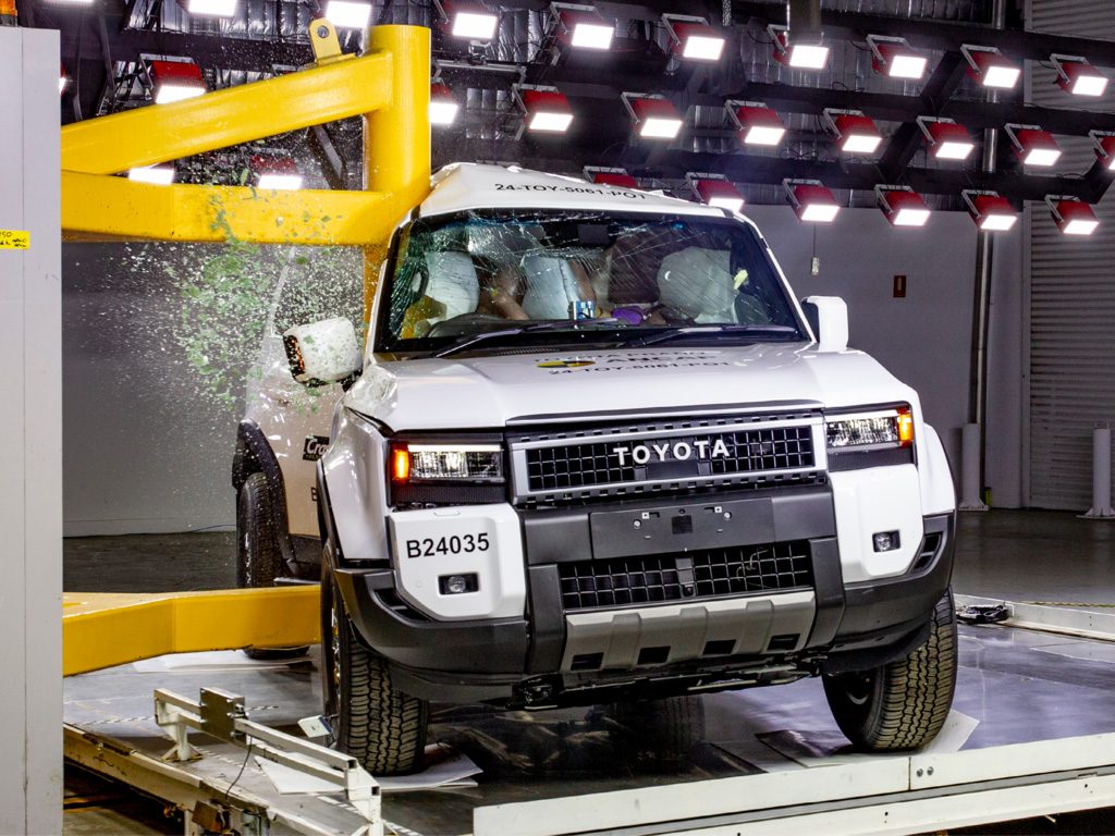 Side impact always a gruelling test of chassis integrity.