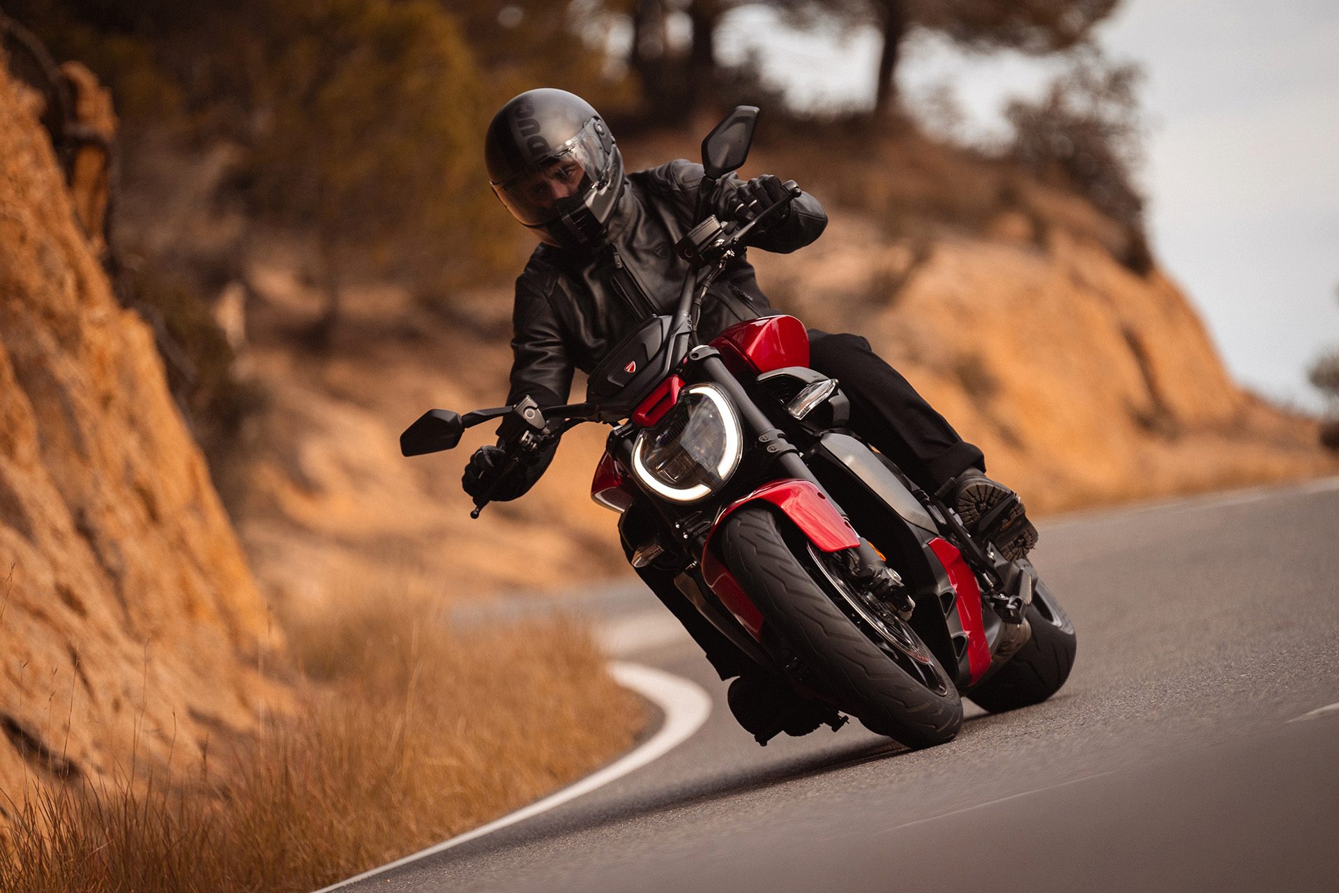 Here is XDiavel on road, lucky sod.