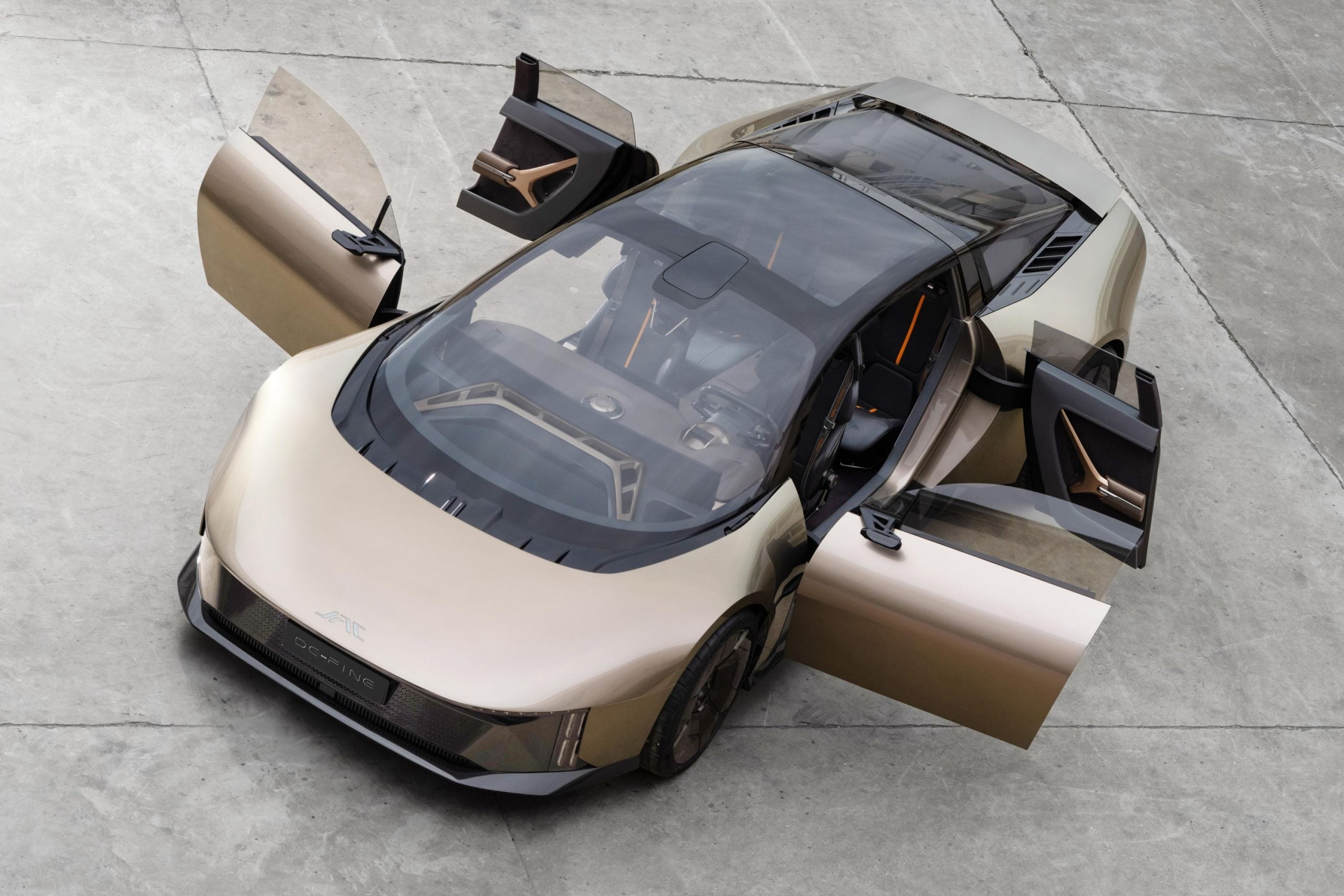 Rear-hinged doors for the JAC electric supercar concept.