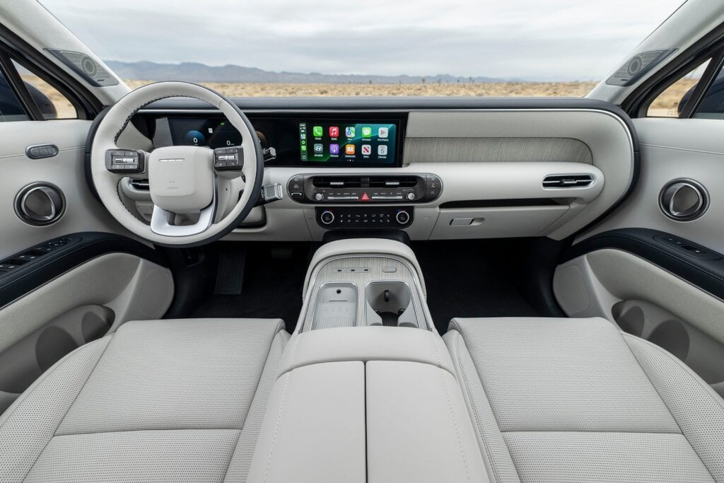 Nappa leather trim on offer in classy interior.