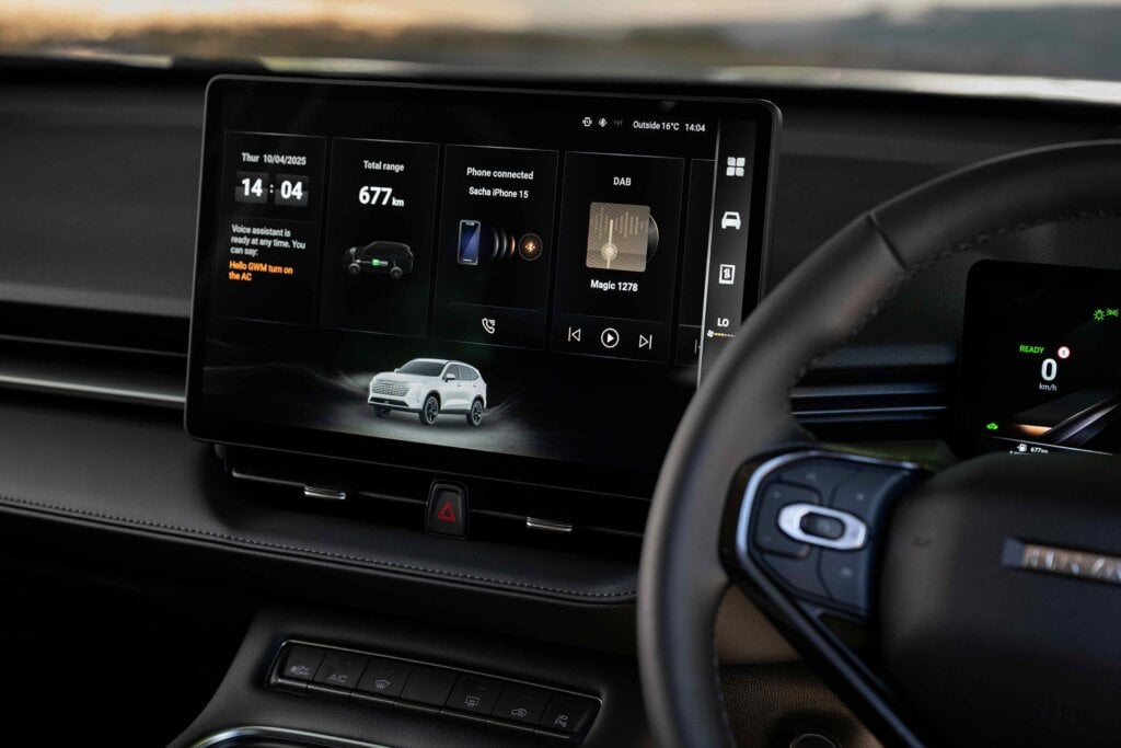 Central screen larger and with new software to make it quicker reacting.