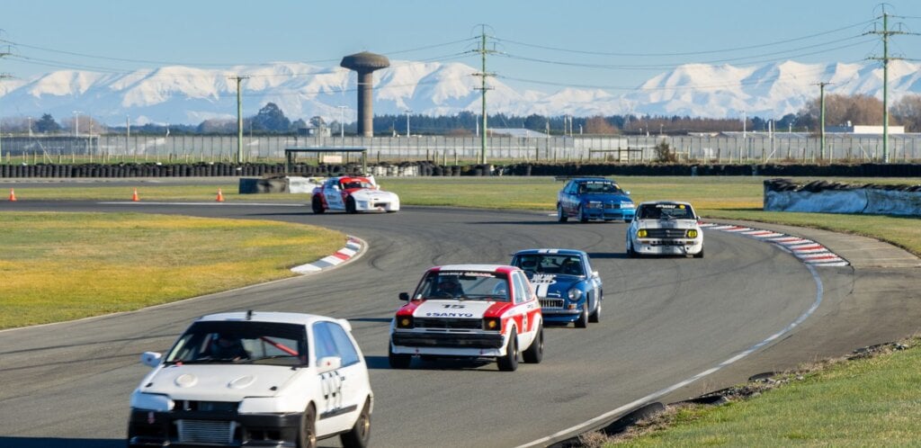 Ruapuna with mountains in the background.