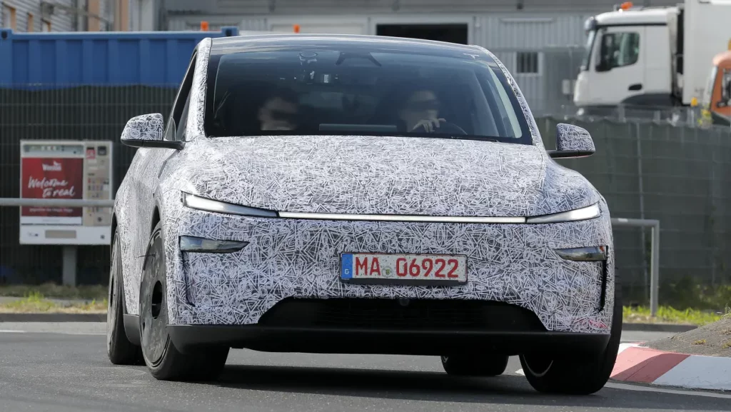 New front end of latest Model Y is familiar.