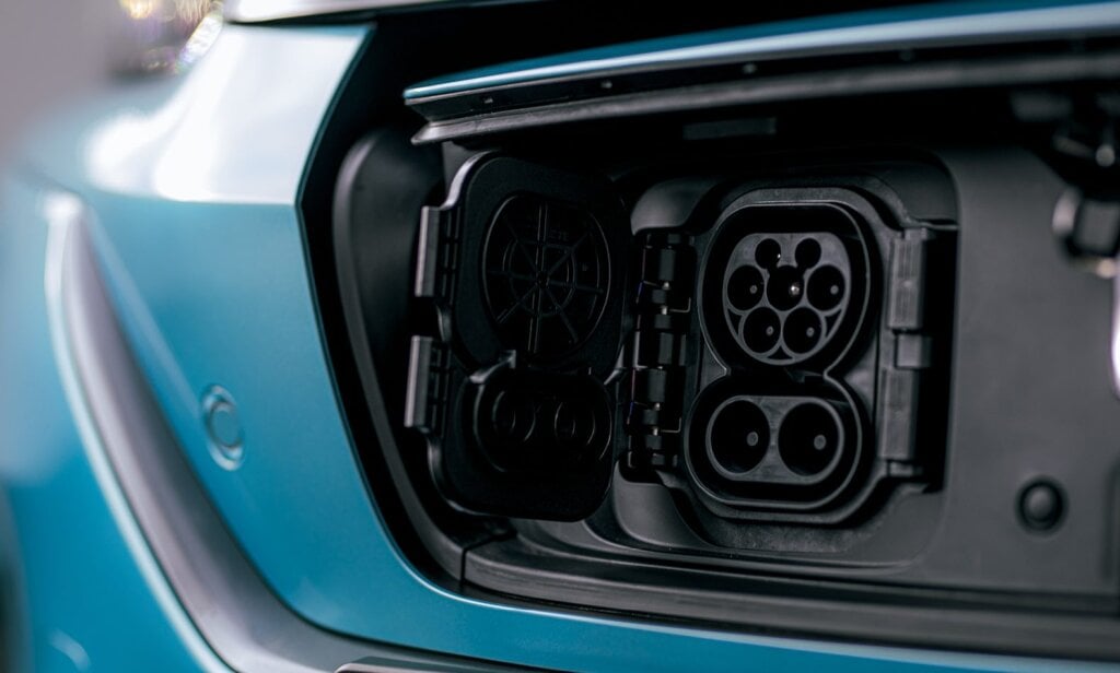 You won't miss this charging port, a monster up front.