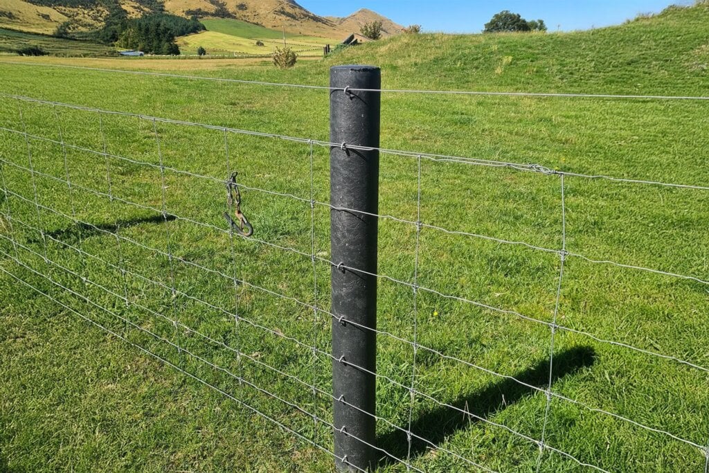 This is a plastic fence post.
