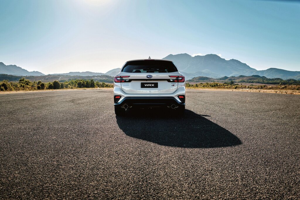 WRX tS wagon from the rear.
