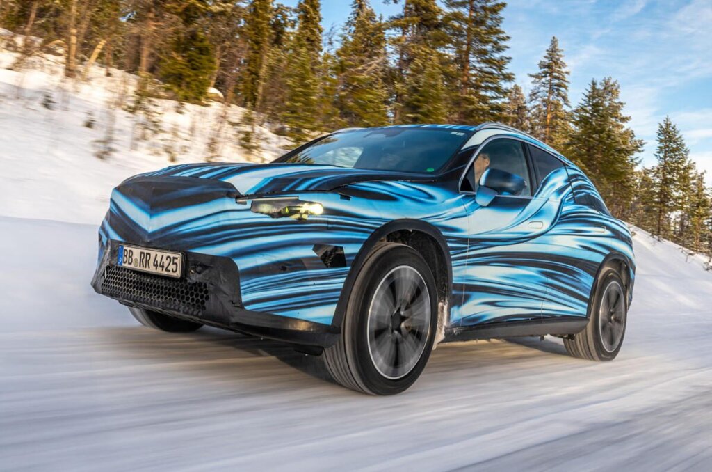 Lots of camo here. The latest images show more of the final form of the vehicle.