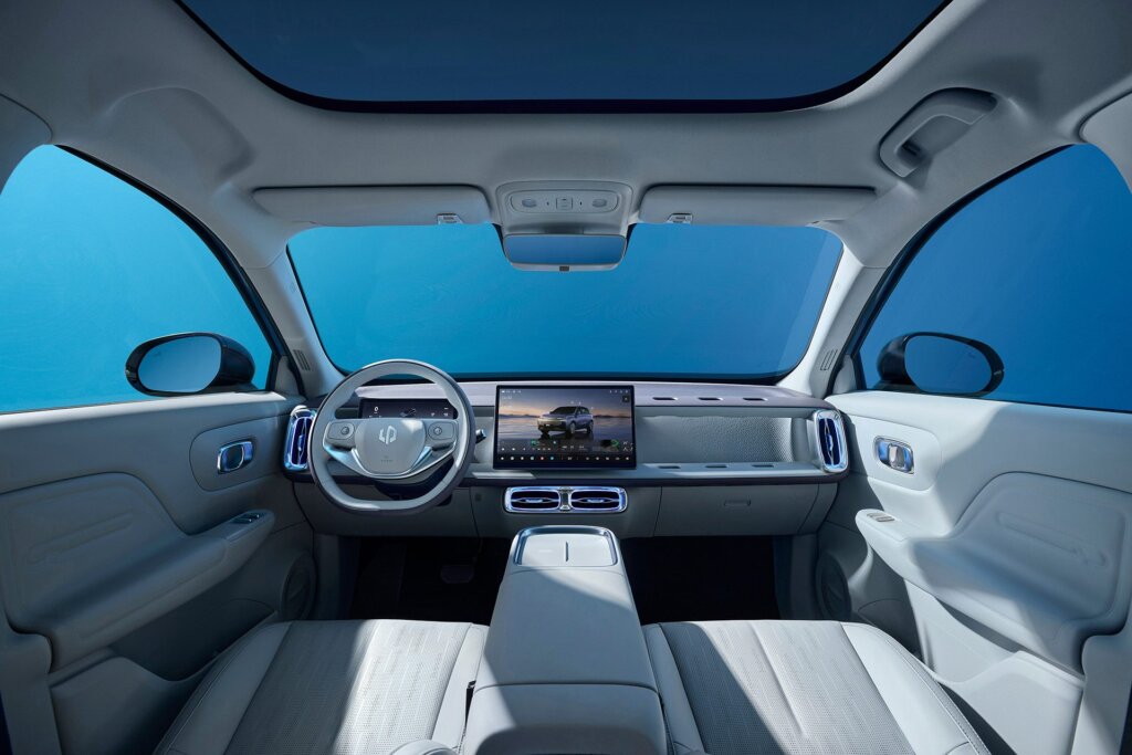 Shows general layout plus panoramic sunroof.