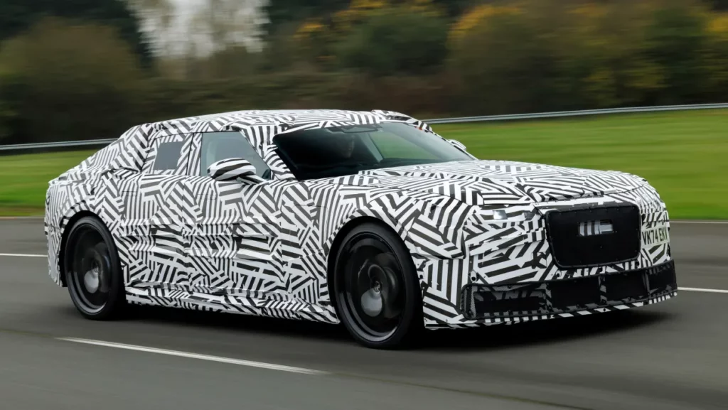 This new Jaguar s currently testing ahead of its imminent public debut.