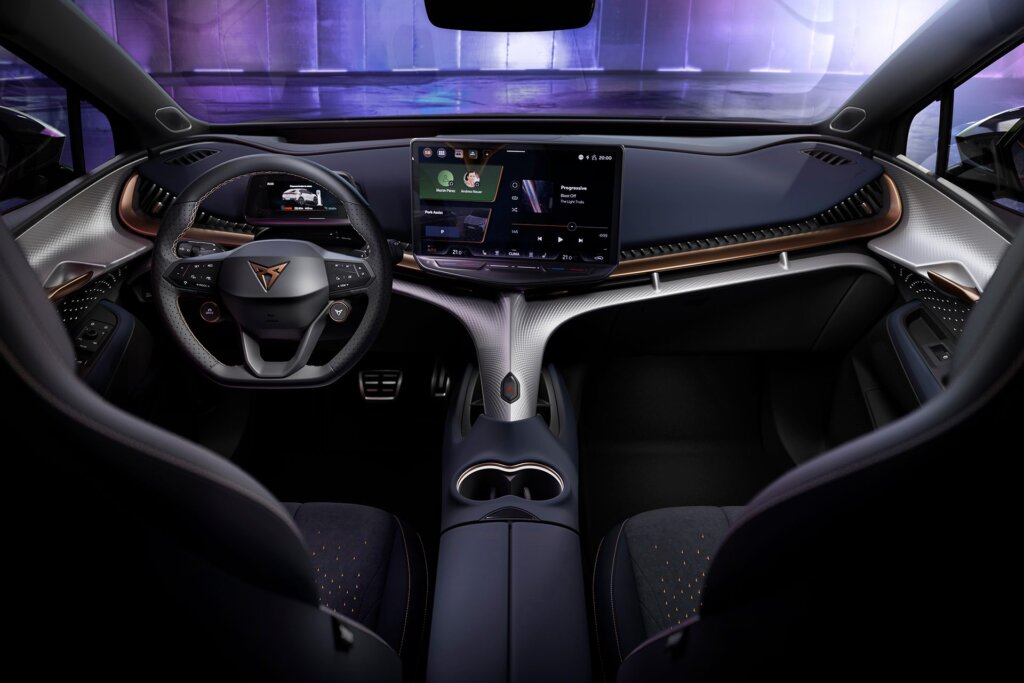 Just as styling on the inside with its sci-fi centre console from a starship.