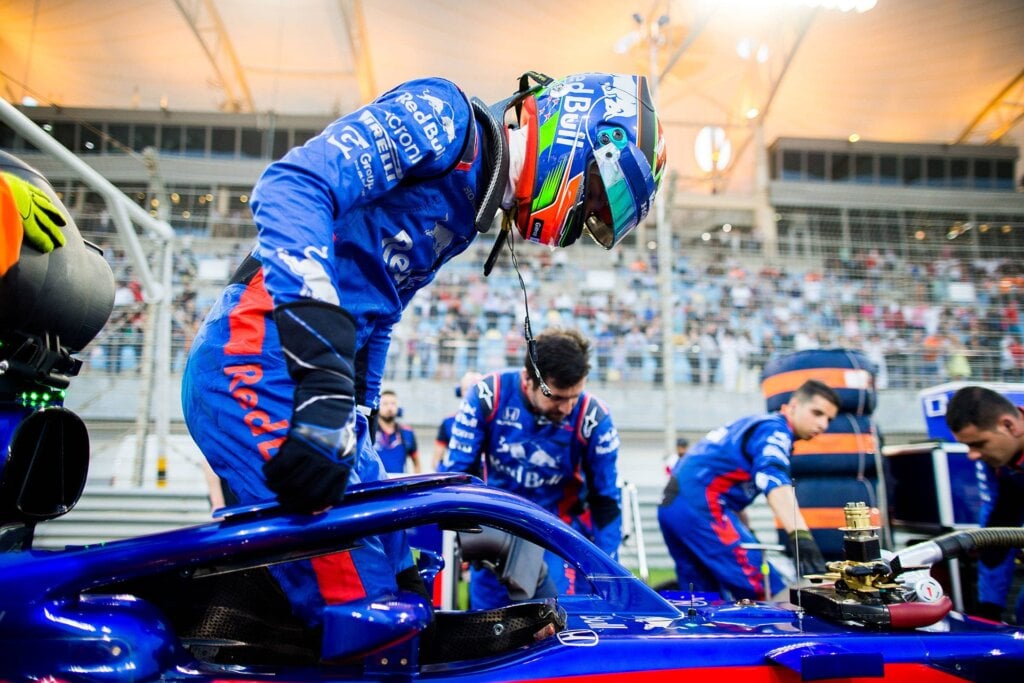 Hartley in 2018 driving with Torro Rosso. 