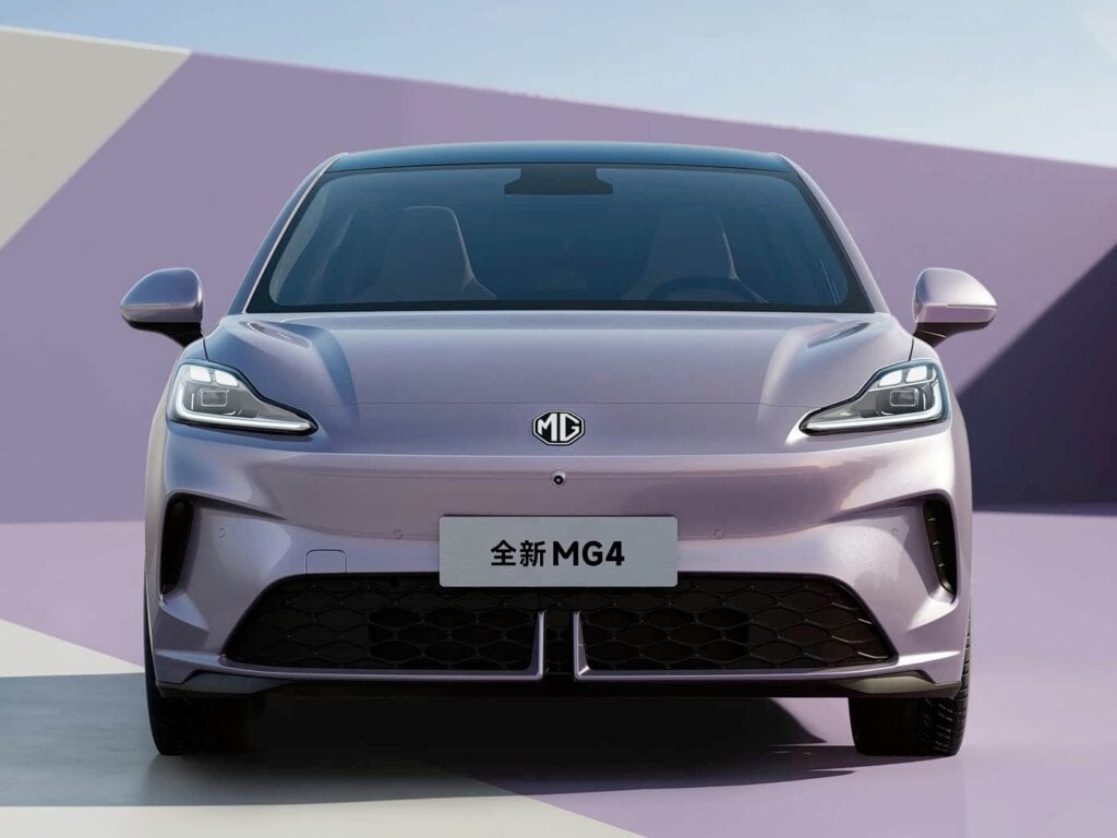 Some cues from the original MG4 but new lights and softer front end give it a different look.