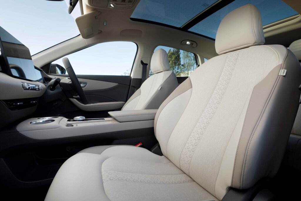 Seats are similar to those in the upcoming MG4.