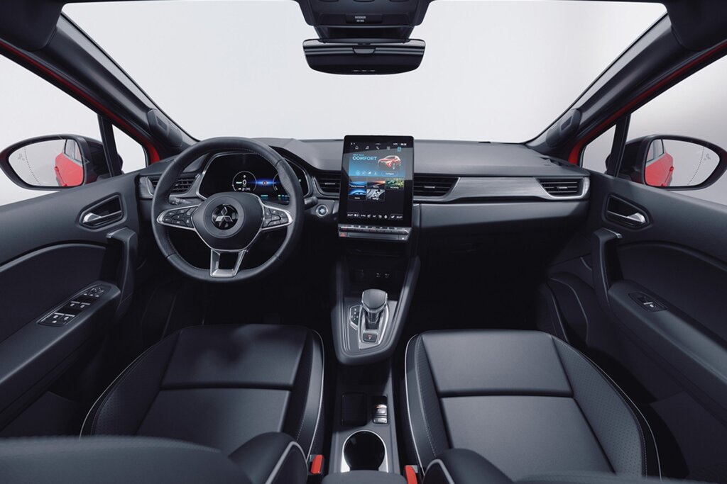 Interior features portrait-style screen.