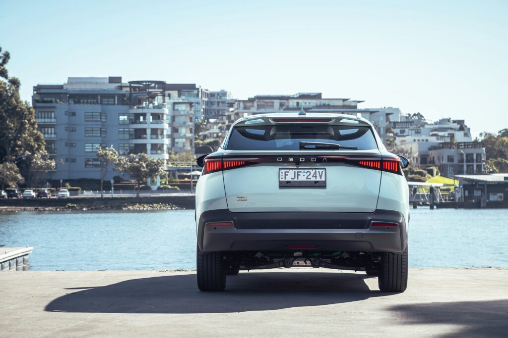 Attractive rear end, with Omoda writ large.