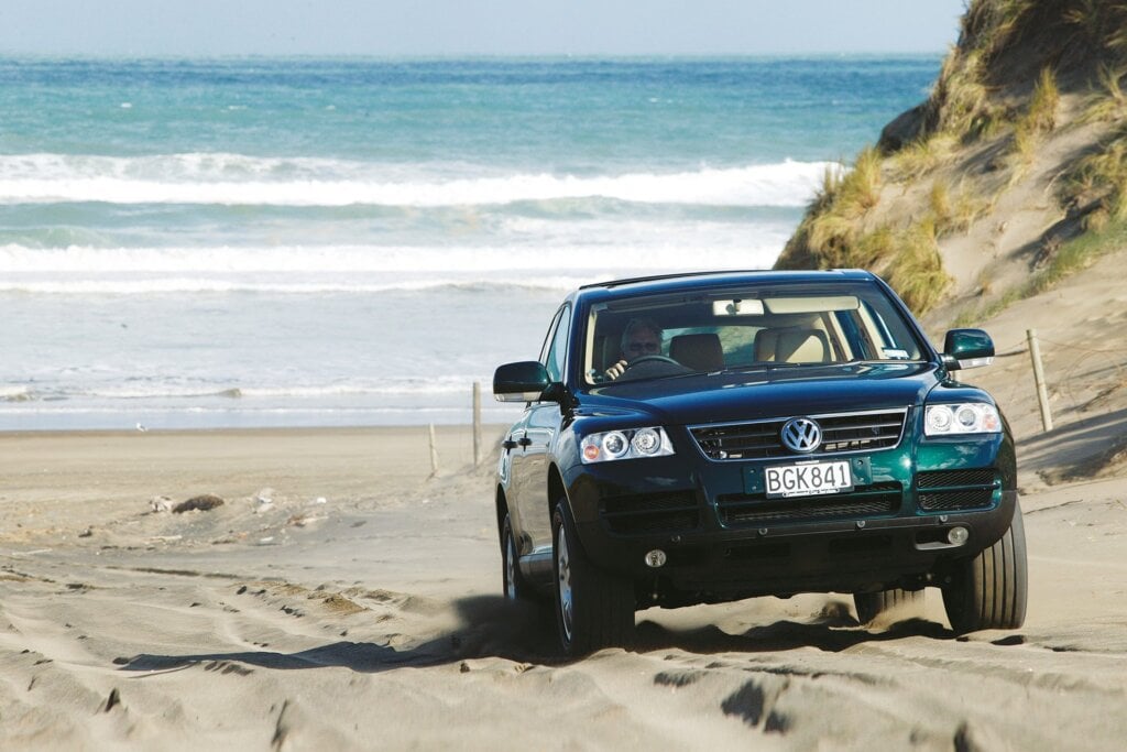 Heading up the hill from Muriwai Beach on a track that is now closed to the public.