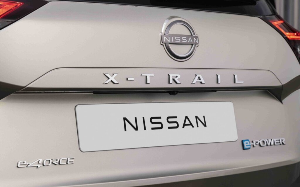 The rear end of an e-Power X-Trail. Clearly.