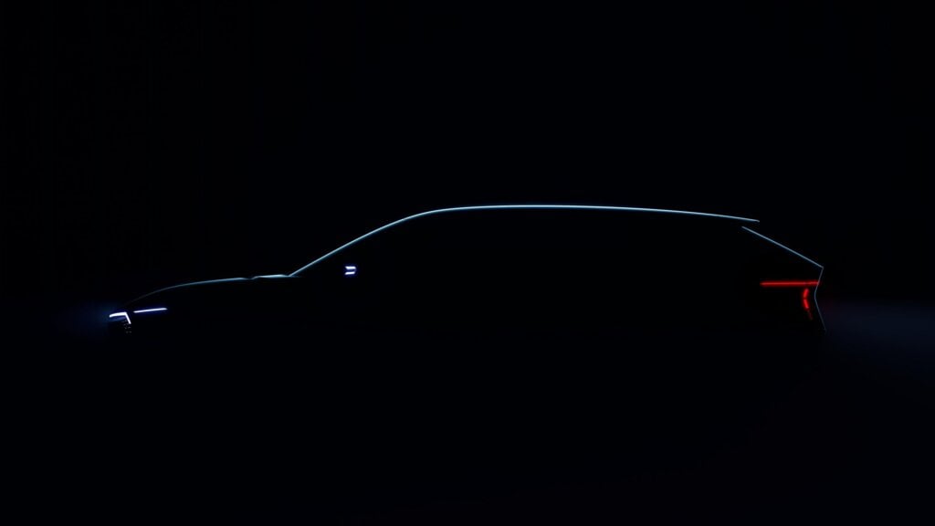 The lone teaser shot from Skoda of its electric Octavia estate, launching at Munich soon.