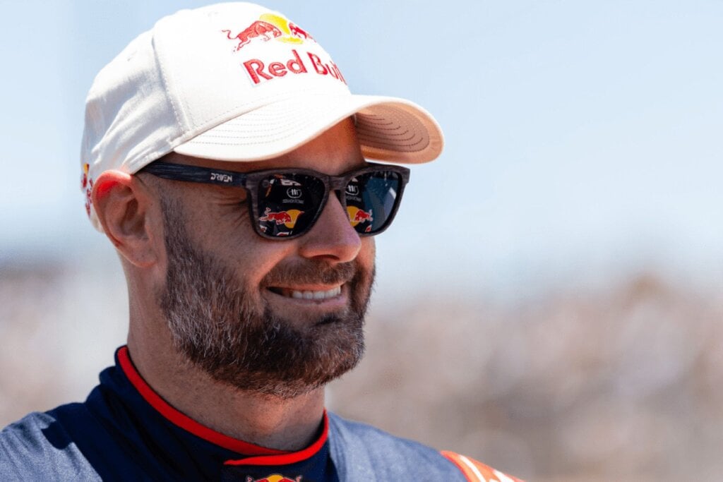 SVG all smiles after his best finish yet on an oval track.