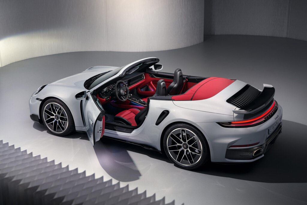 Turbo S cab looks hot with red interior.