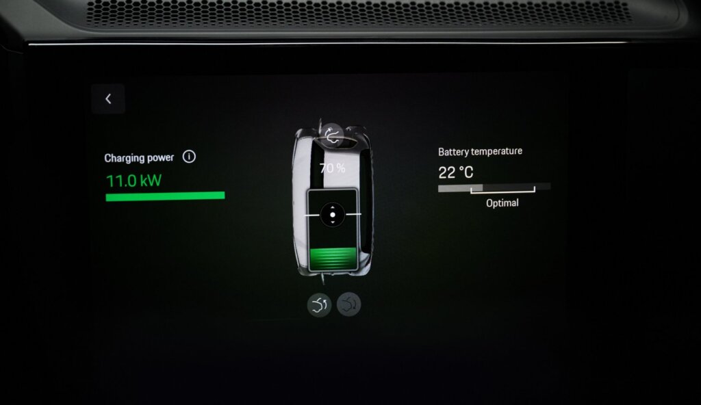 Can deliver 11kW so expect an overnight recharge from 10-100 per cent no sweat.