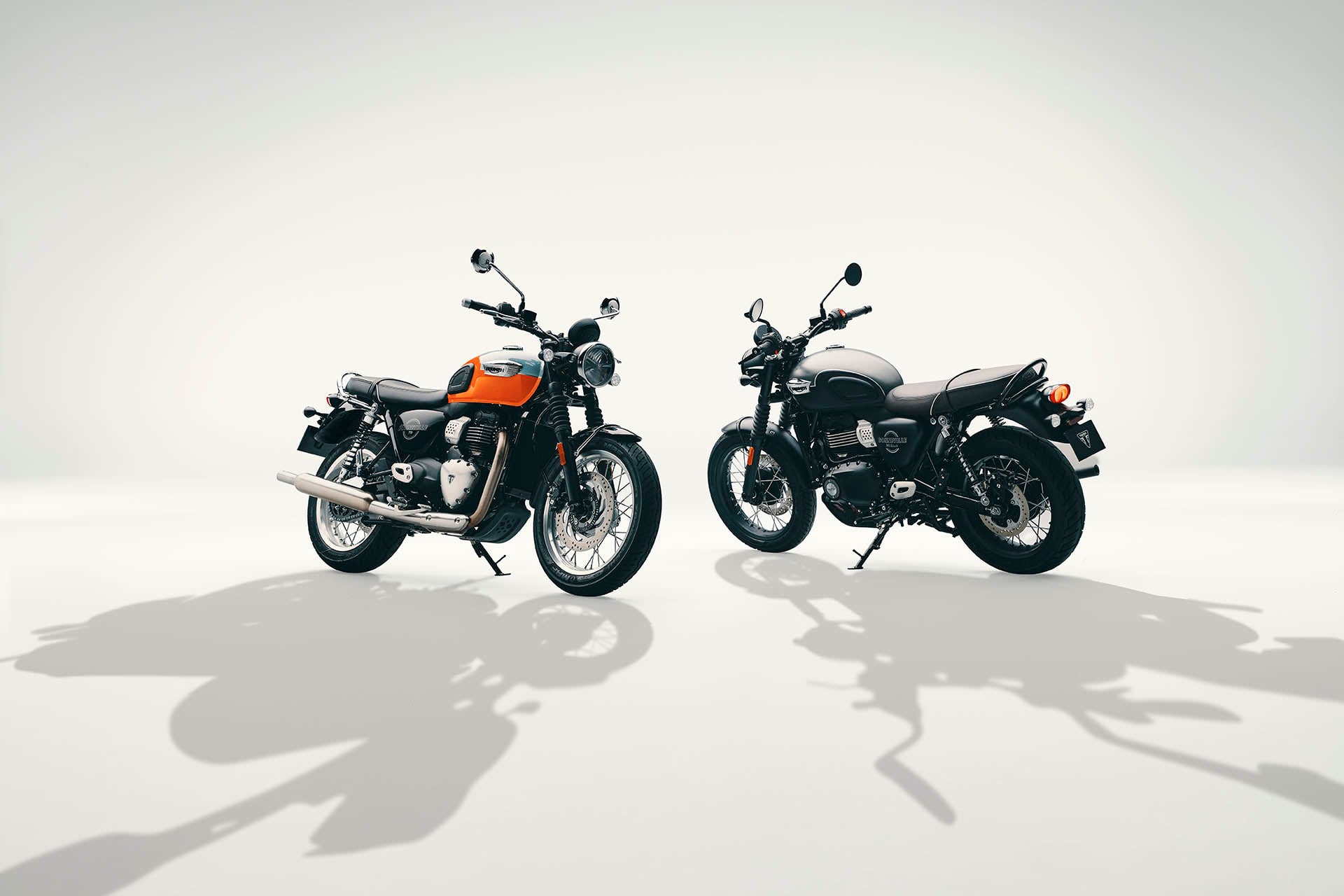 two bikes casting a shadow